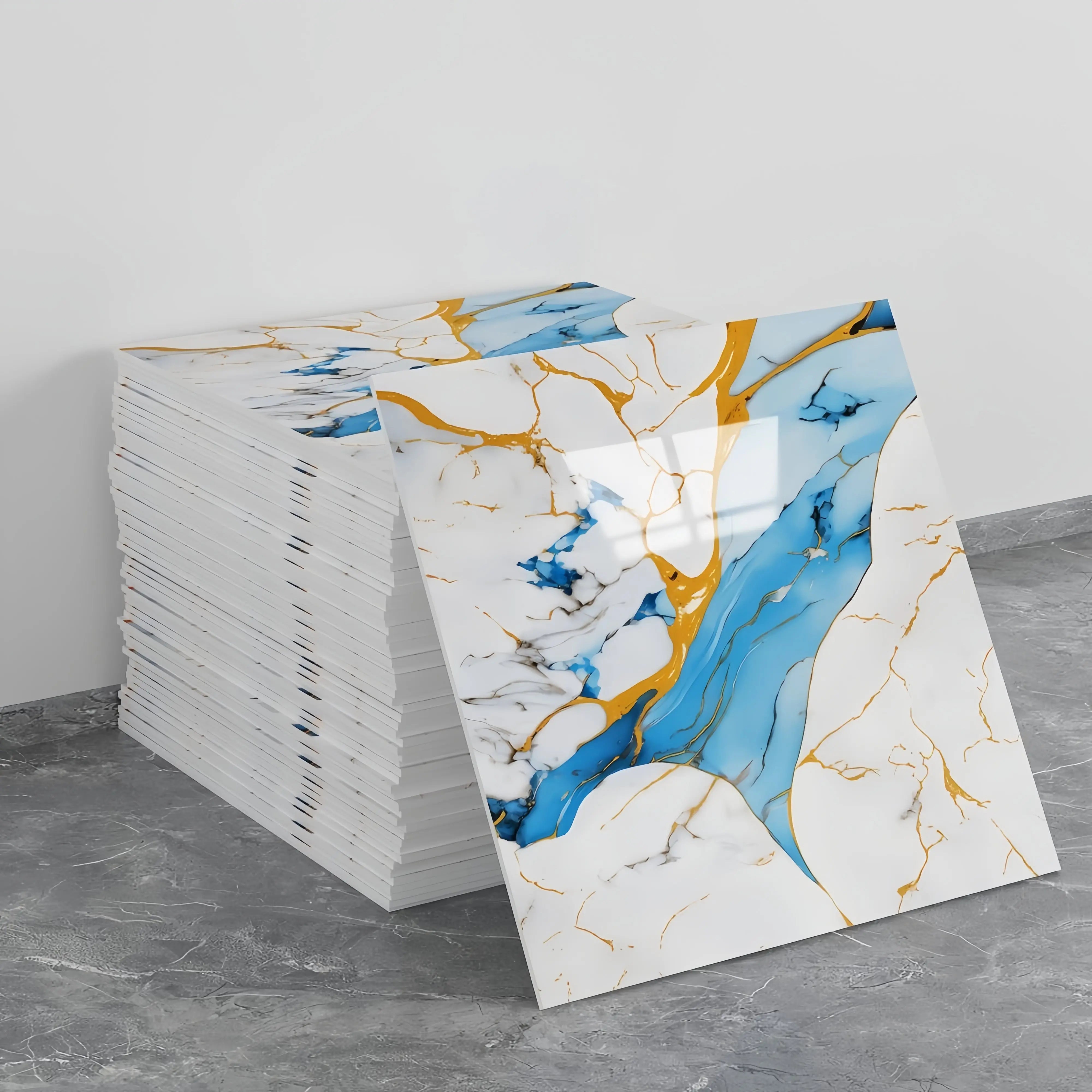 Peel and Stick Floor Tile Stickers Waterproof Vinyl Flooring Marble Vinyl Tiles for Kitchen Bedroom Laminate Flooring Bathroom