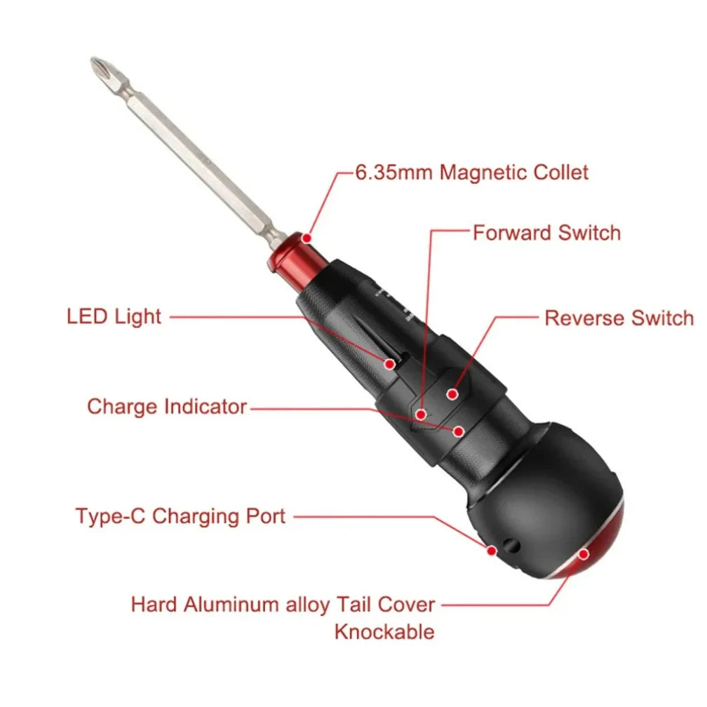 2025 New Cordless Electric Screwdriver 10 in 1 Powerful 3.6V Rechargeable Screwdriver Set Household Auto Screw Driver PC Repair