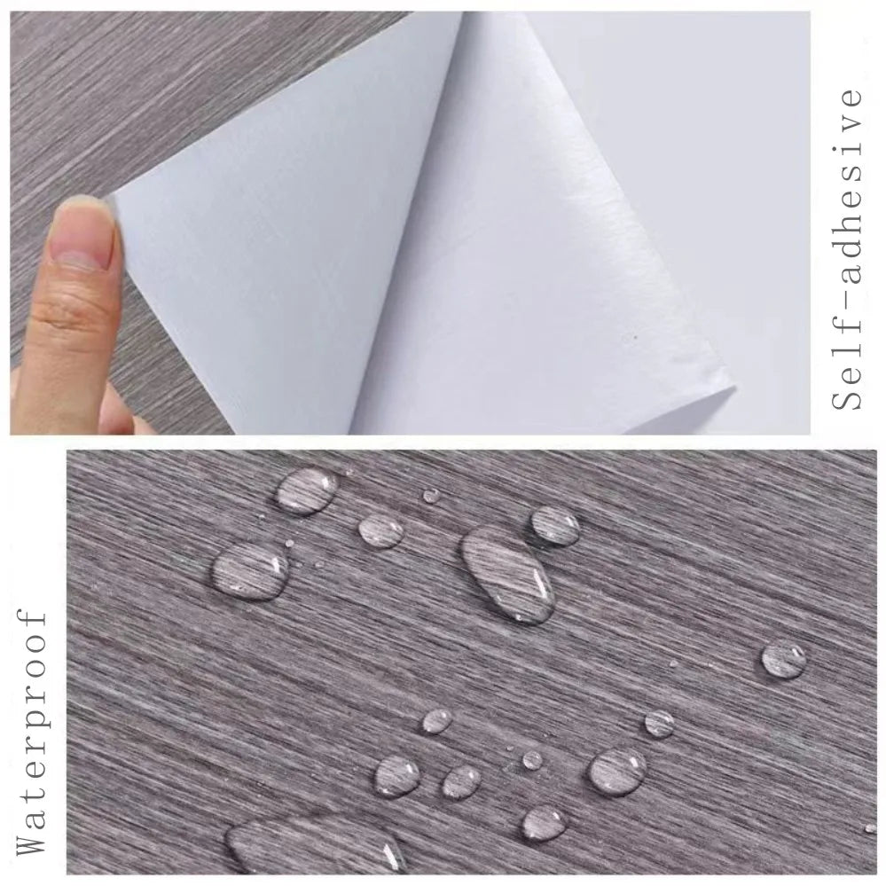 60/80cm Wide Wood Sticker for Furniture Wallpaper PVC Wallstickers DIY Waterproof Walls Kitchen Door Wardrobe Cabinet Decor Film