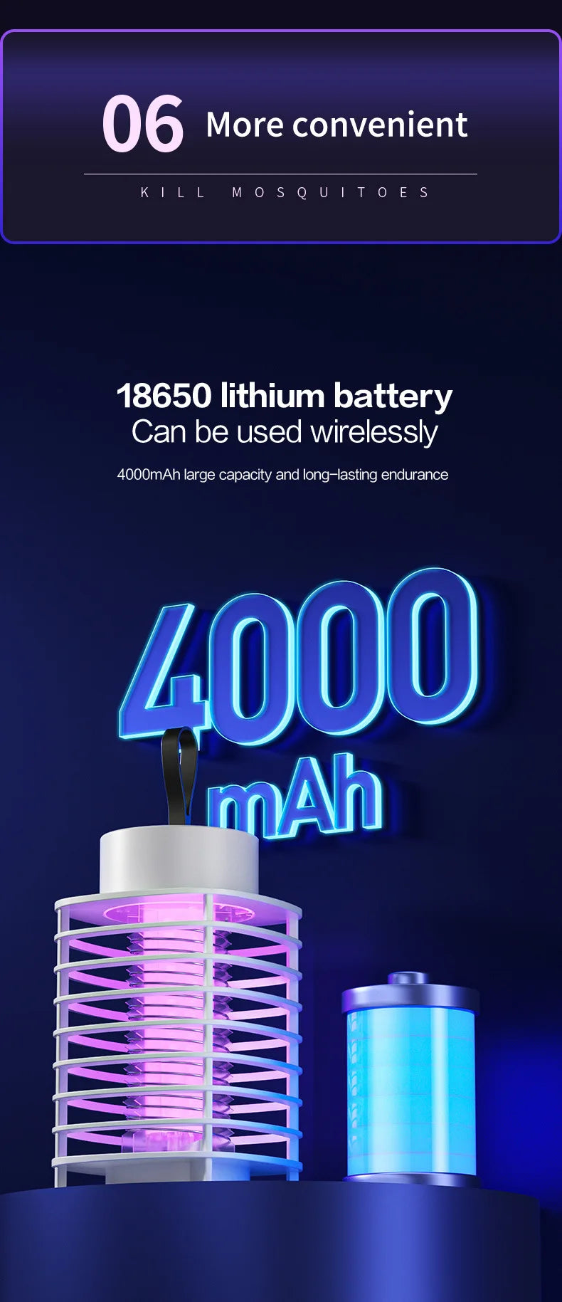 Đèn Diệt Muỗi USB Sạc Pin Di Động An Toàn Không Tiếng Ồn - Daisan Mart