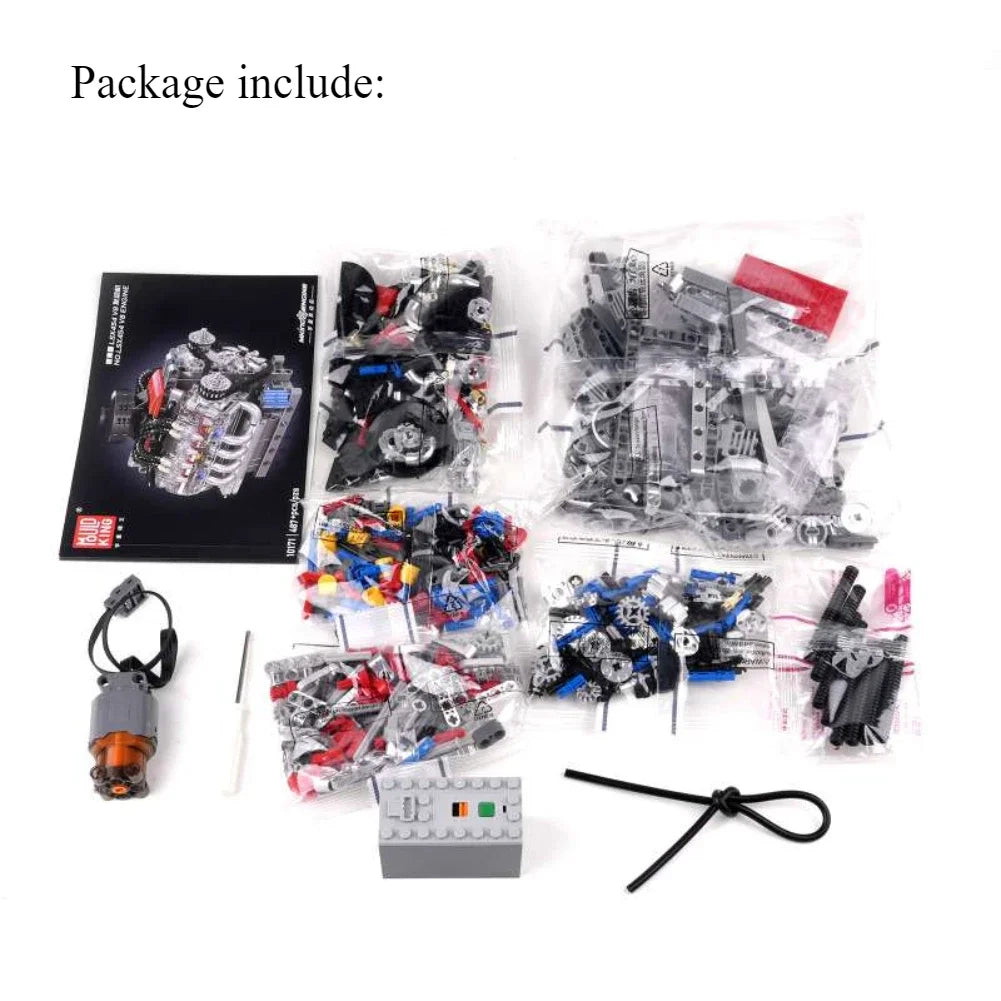 Động cơ Mô phỏng Mould King V8 LSX454 Lắp Ráp - Daisan Mart