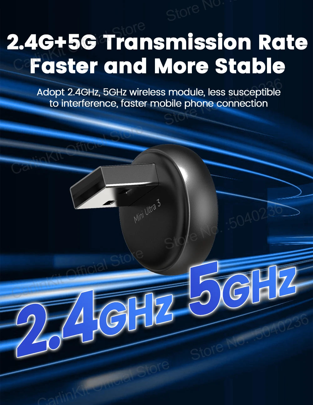 New CarlinKit 5.0 Mini Ultra3 Wireless Android Auto CarPlay 2-In-1 Wireless Adapter WIFI BLE Auto Connect Smart Mini Box For Car - Daisan Mart