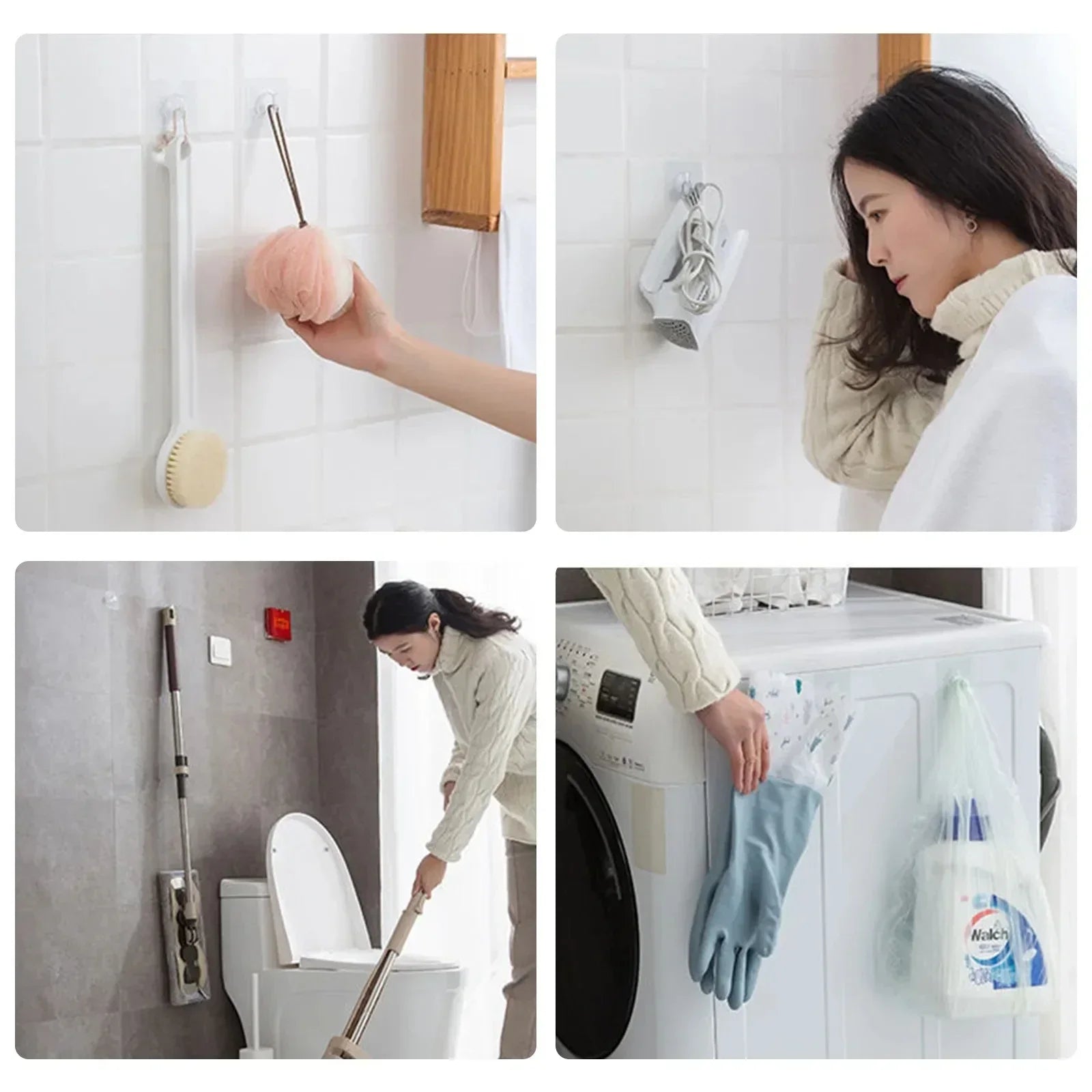 Móc Dán Tường Trong Suốt Chịu Lực Đa Năng 1-20pcs - Daisan Mart