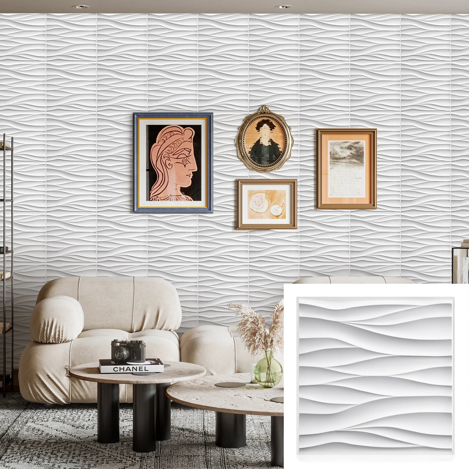 Tấm Ốp Tường 3D Vân Sóng KUUJOJO Sang Trọng Độc Đáo - Daisan Mart