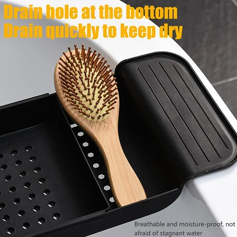 Multi-Functional Bathtub Shelf: Convenient Towel Rack &amp; Holder