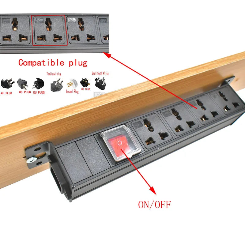 Ổ cắm điện bàn C14 PDU giấu kín văn phòng 10A. - Daisan Mart
