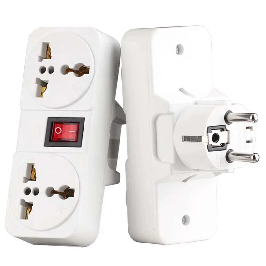 Ổ Cắm Du Lịch Đa Năng Mỹ Âu Có Công Tắc 2 Chiều - Daisan Mart