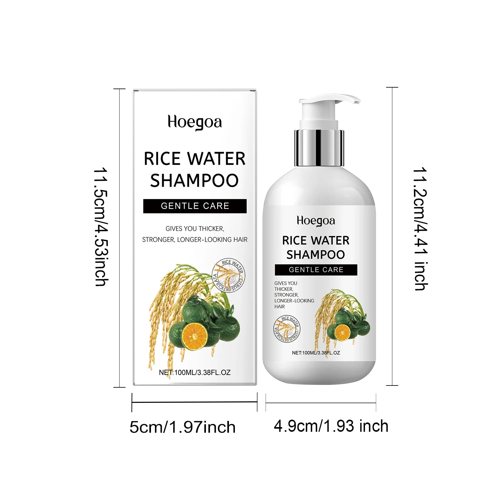 Rice Shampoo Reduces Hair Loss, Deep Nourishes, Restores Dry Hair