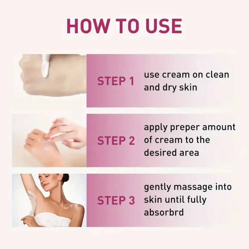 Whitening Cream for Intimate Areas, Armpits, Knees, Brightens Skin