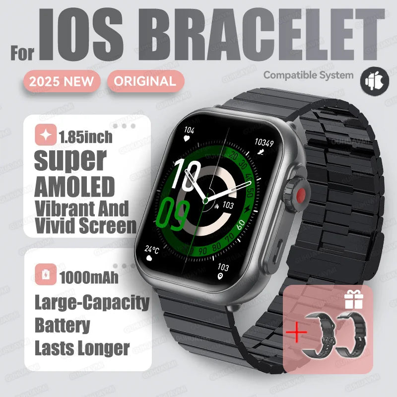 2025 AMOLED 1.85 IP68 Fashion Smart Watch