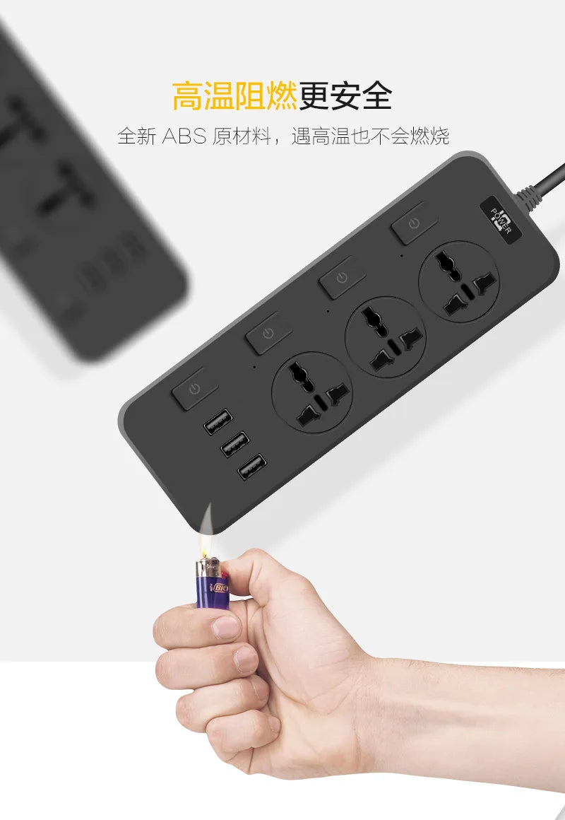 Ổ Cắm Đa Năng 2m Có USB - Nối Dài Hiệu Suất Cao - Daisan Mart