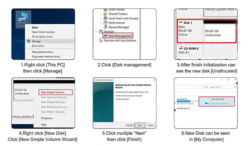 HUADISK High Speed ​​NVMe M.2 SSD Hard Drive for Computer