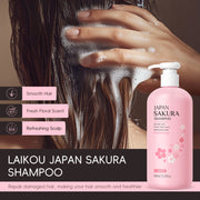 LAIKOU Sakura shampoo restores split ends and makes hair smooth