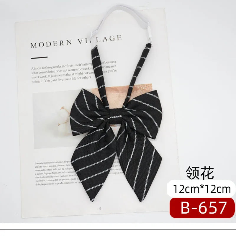 7公分條紋棉質領結，男女學生適用