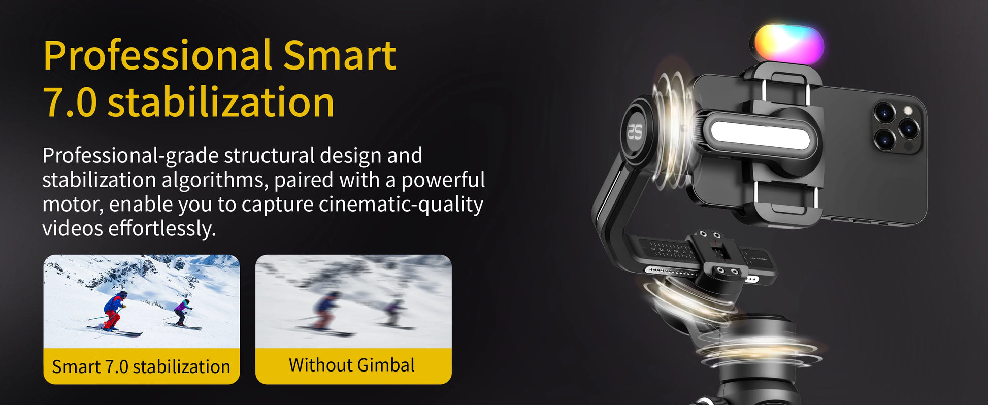 AOCHUAN Smart S2 Kit Professional 3-Axis Handheld Gimbal Stabilizer For IPhone And Android Smartphone Gimbal  Stabilizer shoot - Daisan Mart