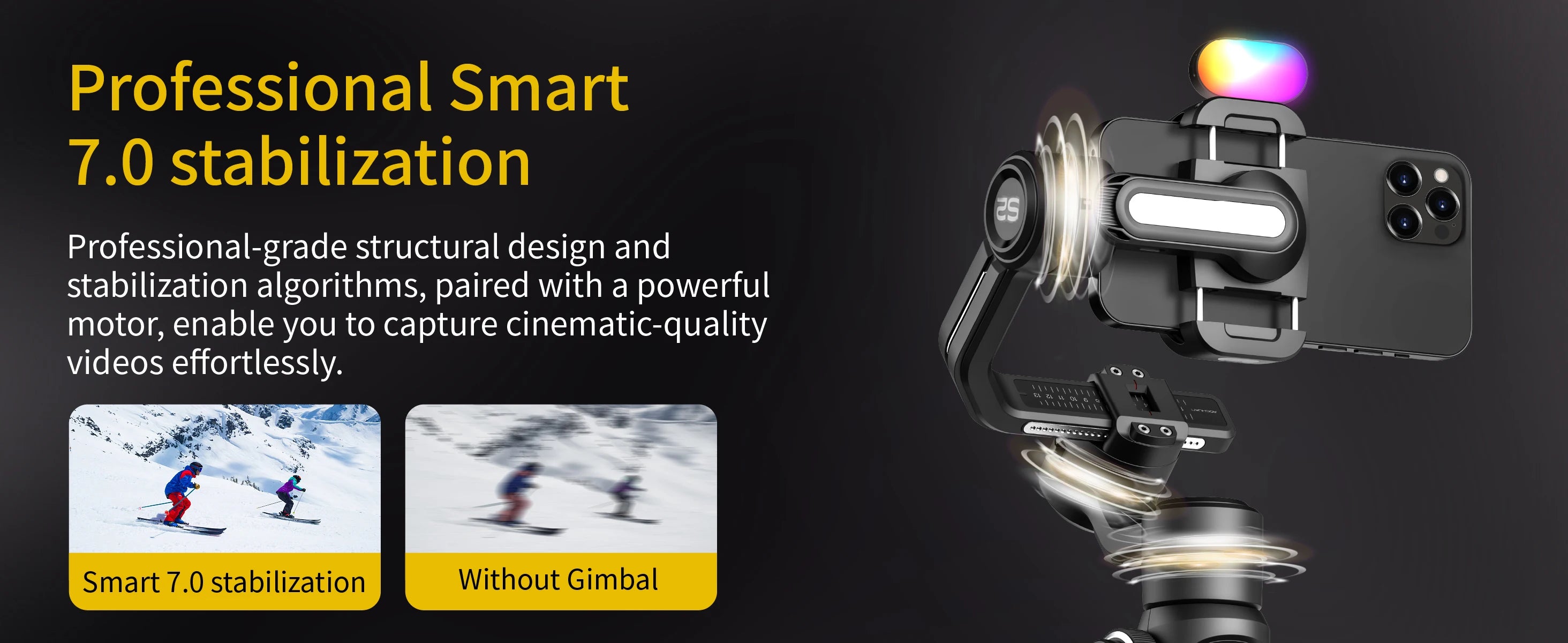 AOCHUAN Smart S2 Kit Professional 3-Axis Handheld Gimbal Stabilizer For IPhone And Android Smartphone Gimbal  Stabilizer shoot - Daisan Mart