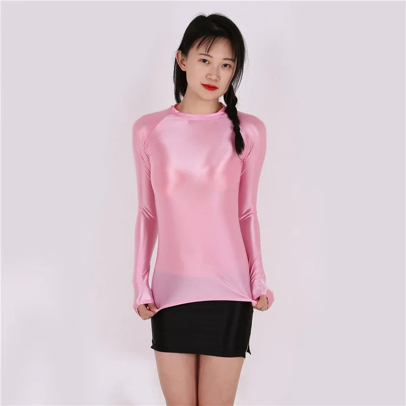 Áo body dài tay mỏng ôm, xuyên thấu sexy thời trang - Daisan Mart