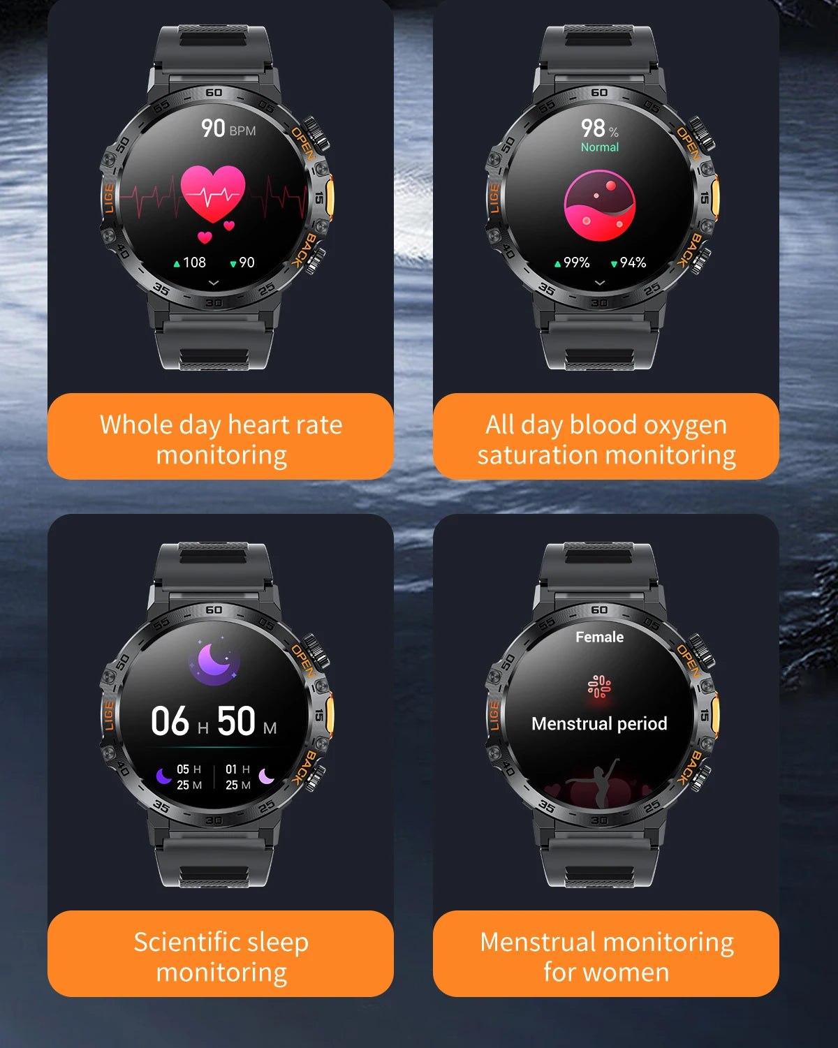 Đồng Hồ Thông Minh 2025 Nam Màn Hình AMOLED Thể Thao