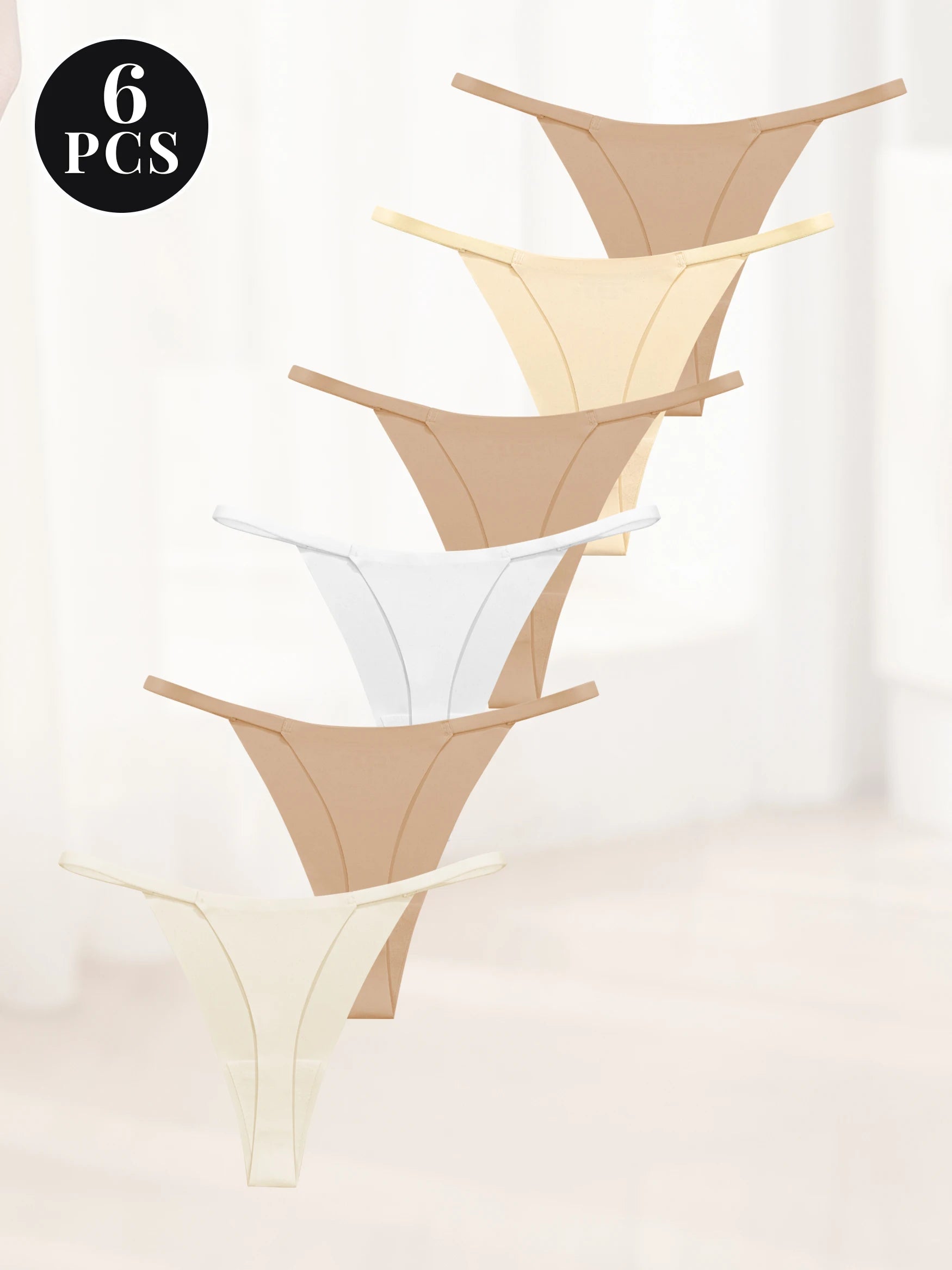 Set of 6 Sexy Seamless Low-Waist Women's Panties