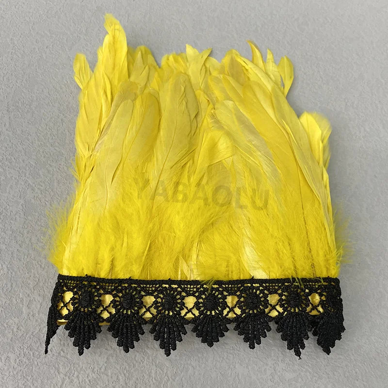 Natural Feather Sleeve Cuffs Gloves Party Cosplay Lace Wrist Cuffs Fur Sleeve Furry Accessories Carnival Stage Show Costume - Daisan Mart