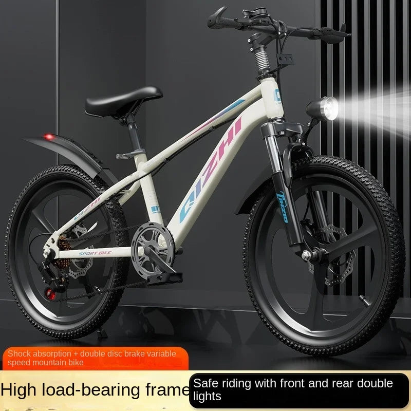 WOLFACE 20/22 Inch Unisex Road Bike Aluminum Alloy Frame Single Speed ​​Children's Mountain Bike Disc Brake Portable Adult Scooter