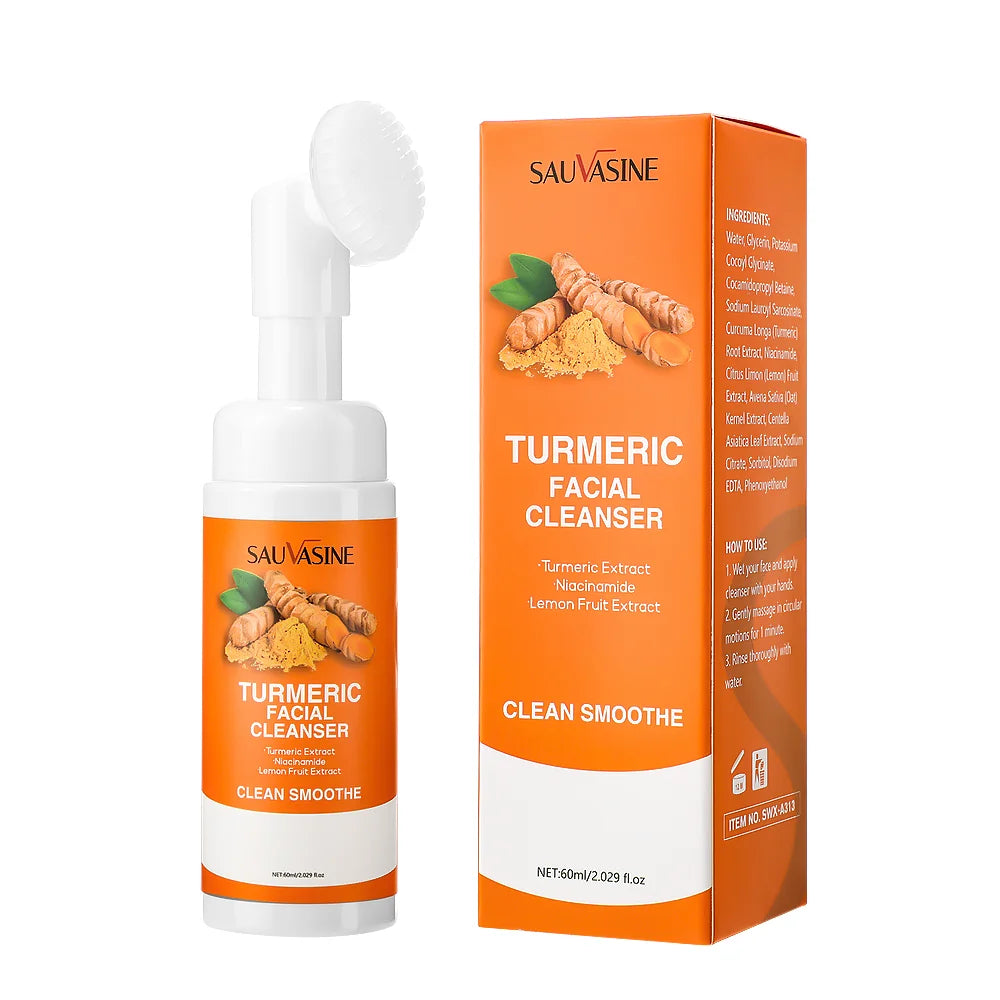 Turmeric Lemon Brightening Facial Cleanser with Brush 50ml