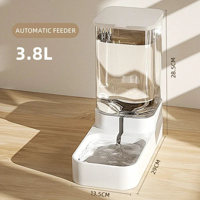 Pet automatic feeder cat water dispenser dog bowl medium-sized dog feeding water feeding basin combination food storage bucket - Daisan Mart