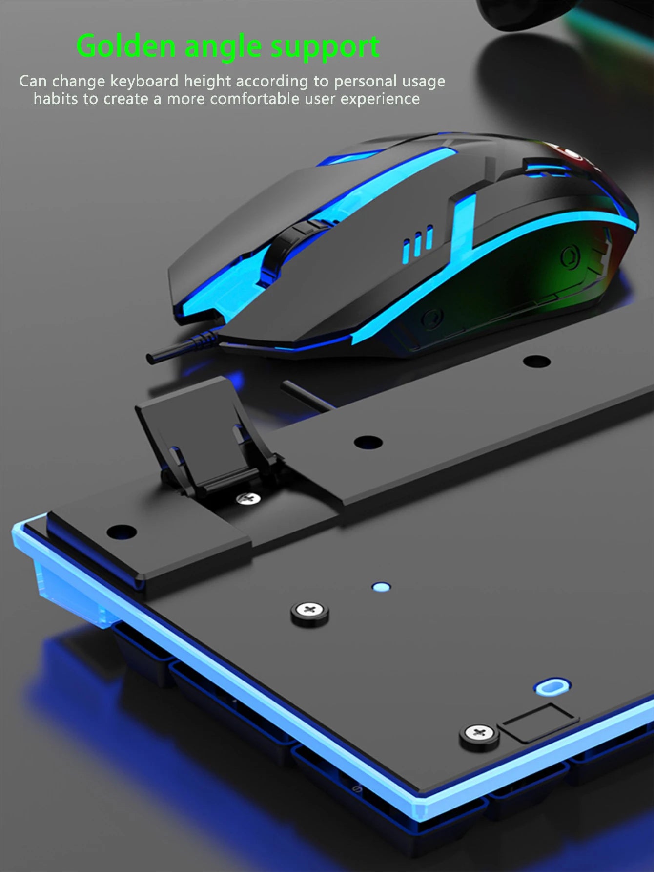 Bàn phím cơ dây LED, phím nổi, gõ êm, game thủ