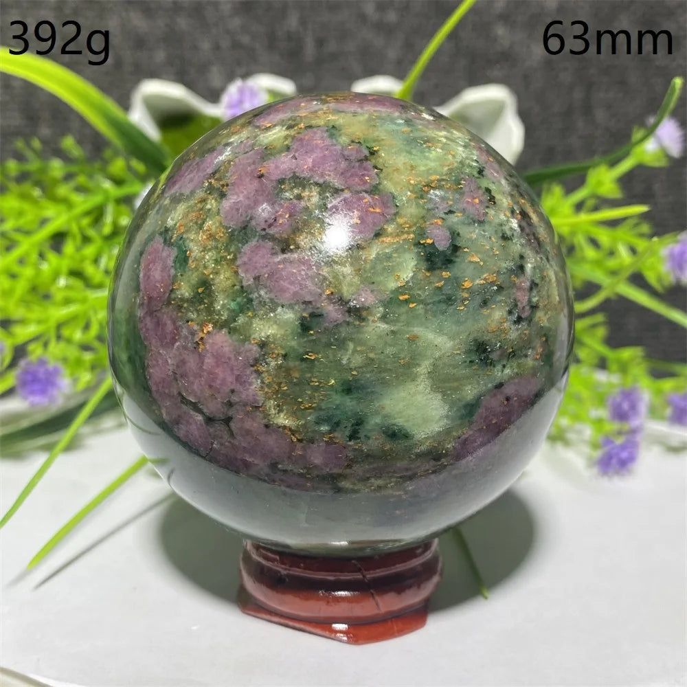 Natural Emerald &amp; Ruby Energy Ball