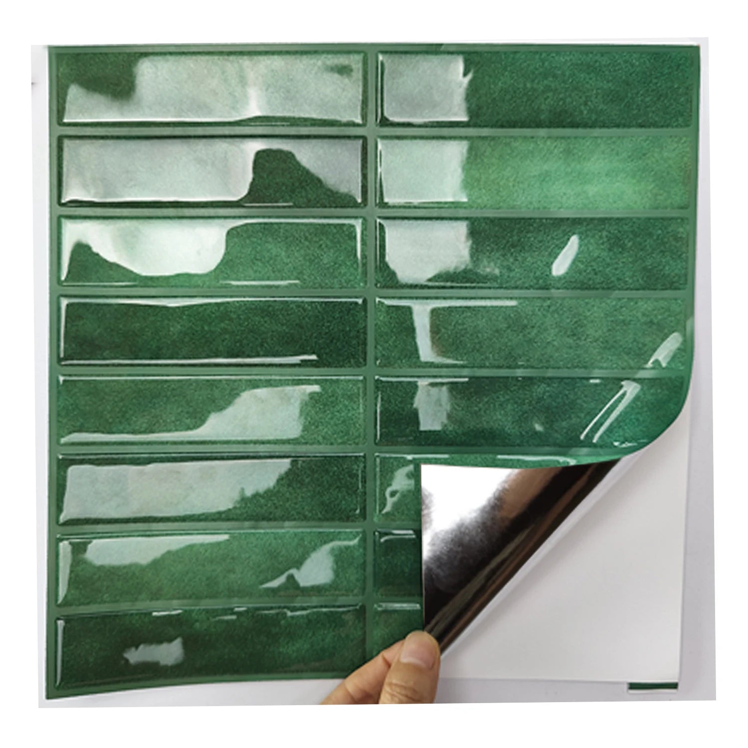 10 Sheets Peel and Stick Tiles 3D Waterproof Wall Tiles for Living Room RV PVC Wall Panels Interior Wall Decoration