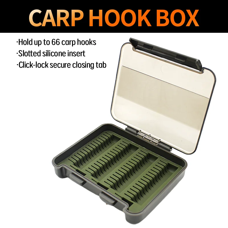 Carp Fishing Hook Storage Box for PTFE Coated Hooks Carp Fishing Accessories Tackle Box Equipment