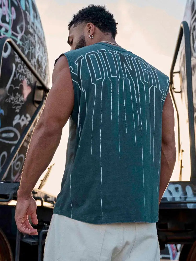 2025 Cotton Men's Sports Tank Top Gym Sleeveless