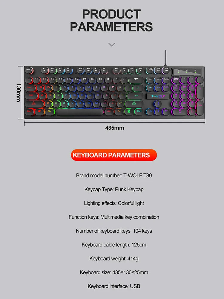 LED Gaming Mechanical Keyboard - Shining Darkness