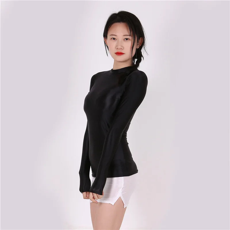 Áo body dài tay mỏng ôm, xuyên thấu sexy thời trang - Daisan Mart