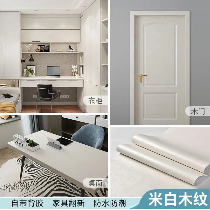 Giấy Dán Tường Gỗ Chống Nước 10m Dán Tủ Đa Năng