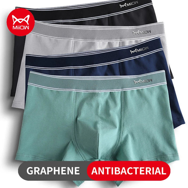 MiiOW Men's Underwear Antibacterial Breathable Cotton