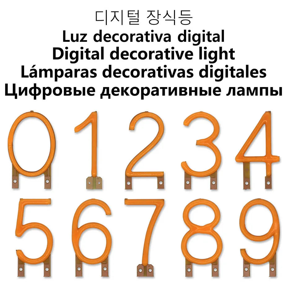 Bóng LED Số 0-9 Trang Trí Noel, Tiệc & DIY Thư Yêu - Daisan Mart