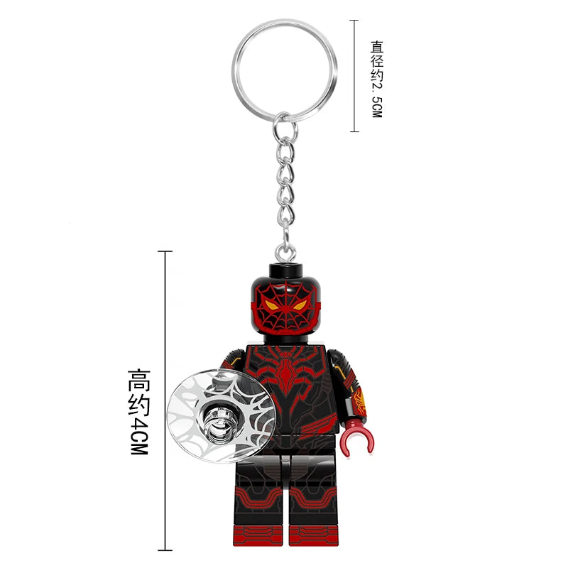 Lego Spider-Man Miles &amp; Gwen Cute Bag Keychain