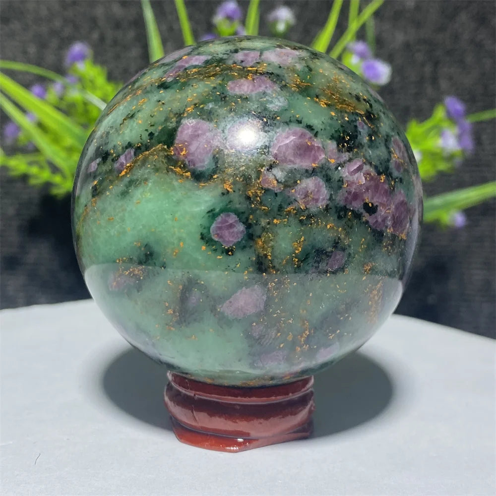 Natural Emerald &amp; Ruby Energy Ball