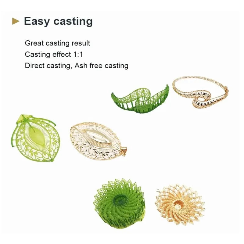3D Printed Plastic Jewelry Casting, Shiny, No Air Bubbles