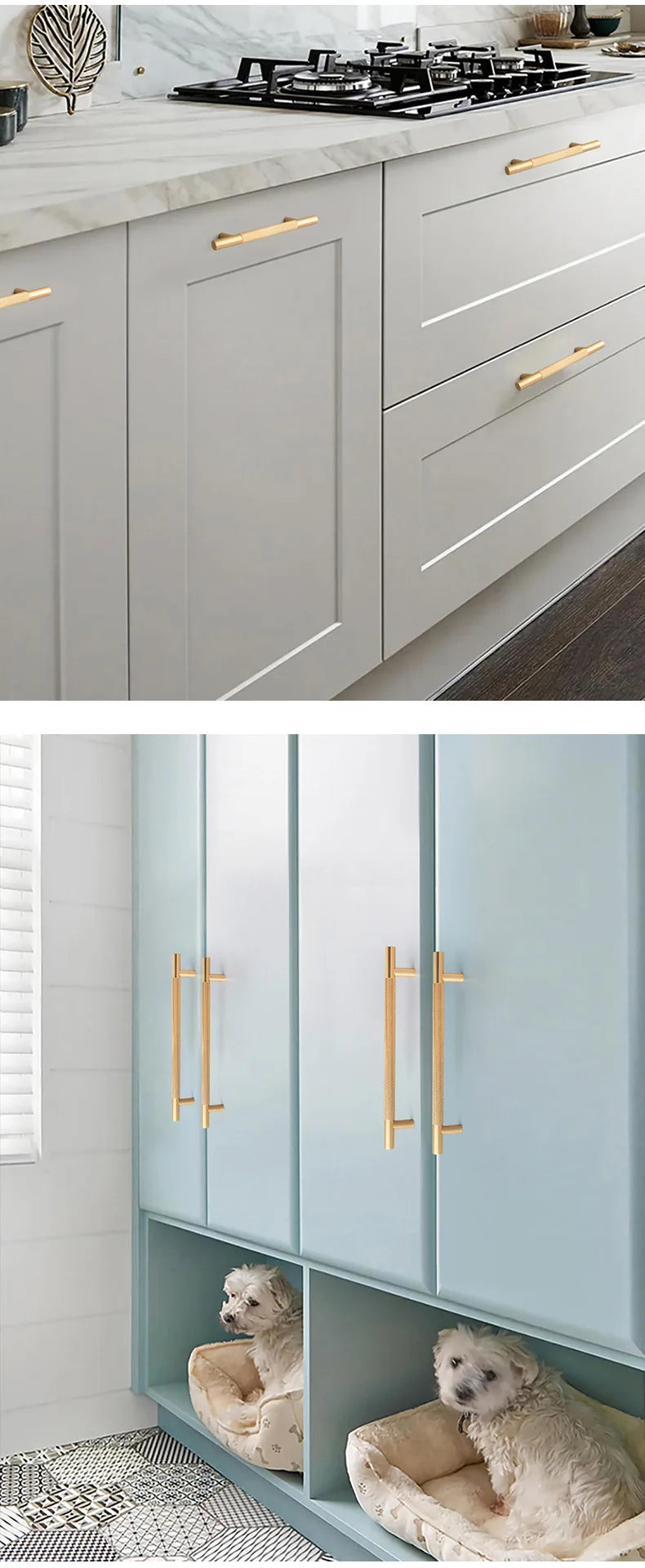 Long Knurled Handle Kitchen Cabinet Door Handles Drawer Pulls Aluminum Alloy T Bar Bedroom Knobs Wardrobe Furniture Hardware