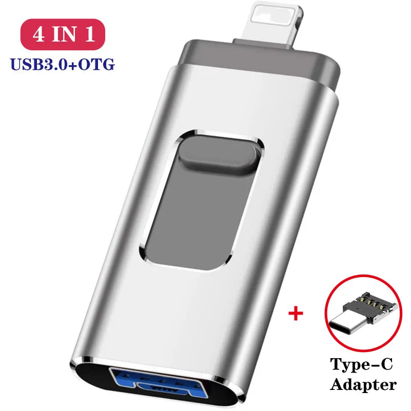 USB 3.0 4in1 OTG - Bộ nhớ ngoài đa năng cho điện thoại - Daisan Mart
