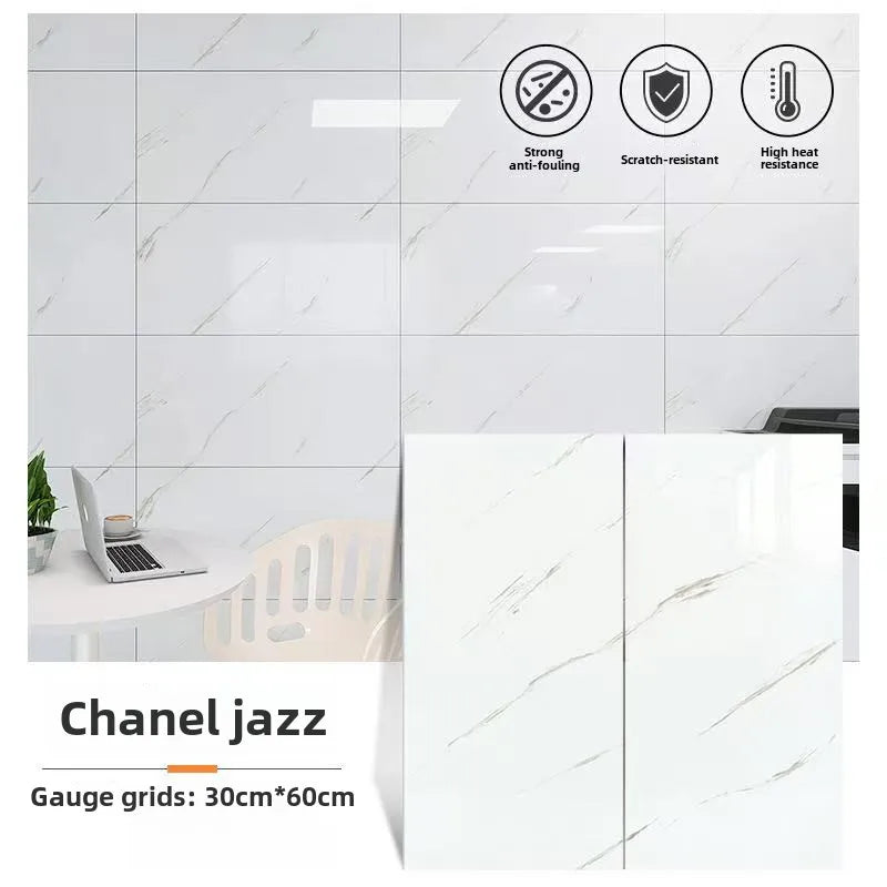 10/30PCS 30cmx60cm Bathroom Tile Waterproof Sticker Thick Self-adhesive Floor Sticker Marble PVC Indoor Wall Sticker