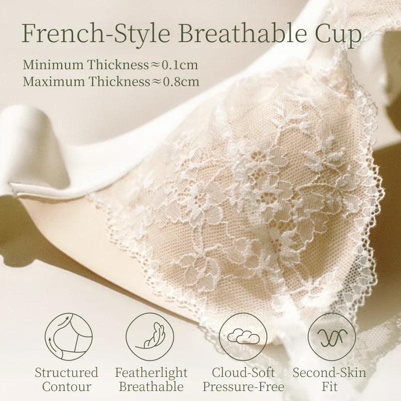 SUJIIN sexy summer wireless lace push-up bra