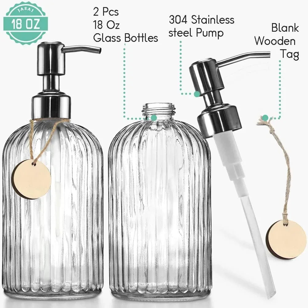 Bình đựng xà phòng thuỷ tinh 400ml sang trọng - Daisan Mart