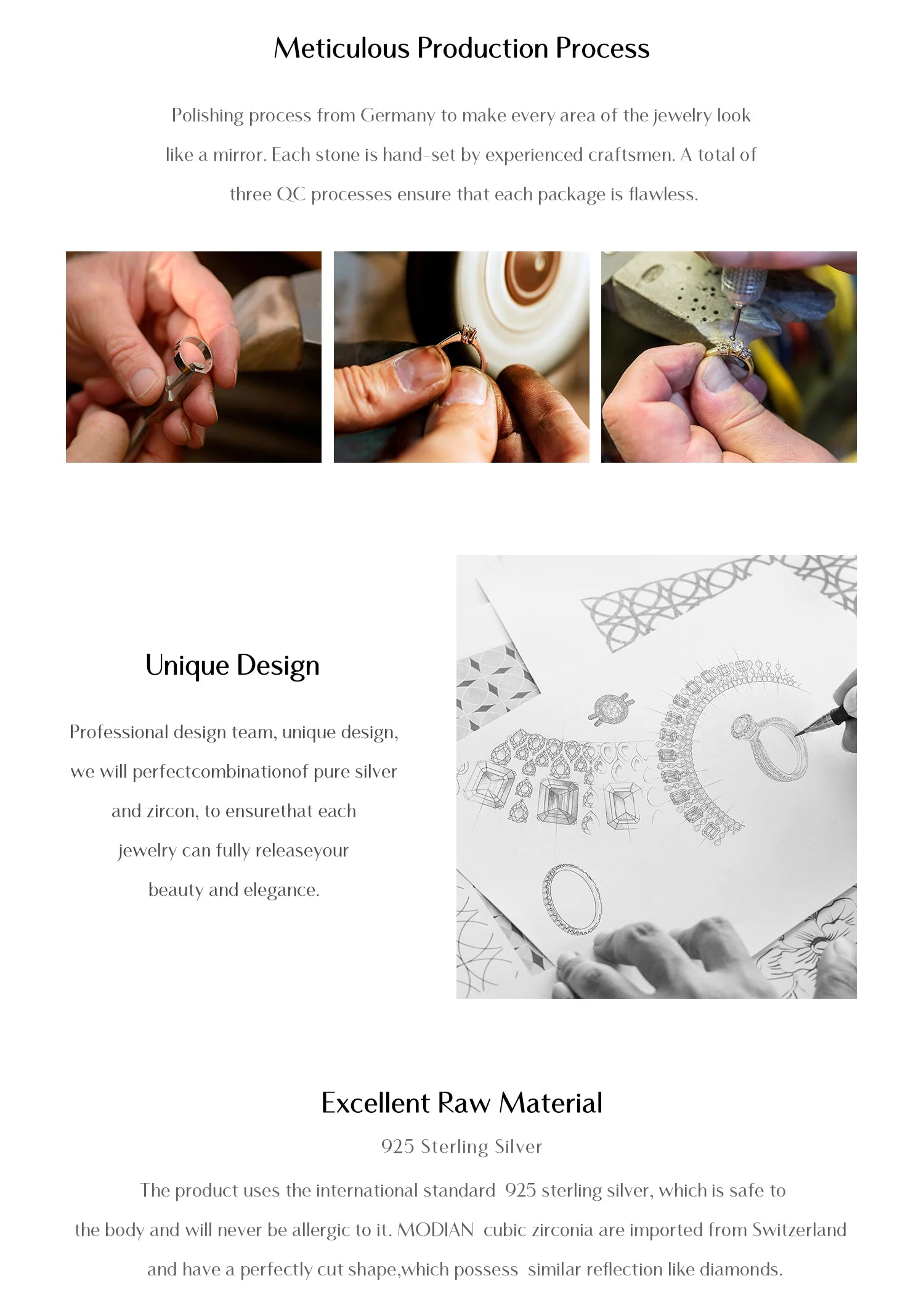 Luxury 925 Silver Moissanite Stone Necklace for Women