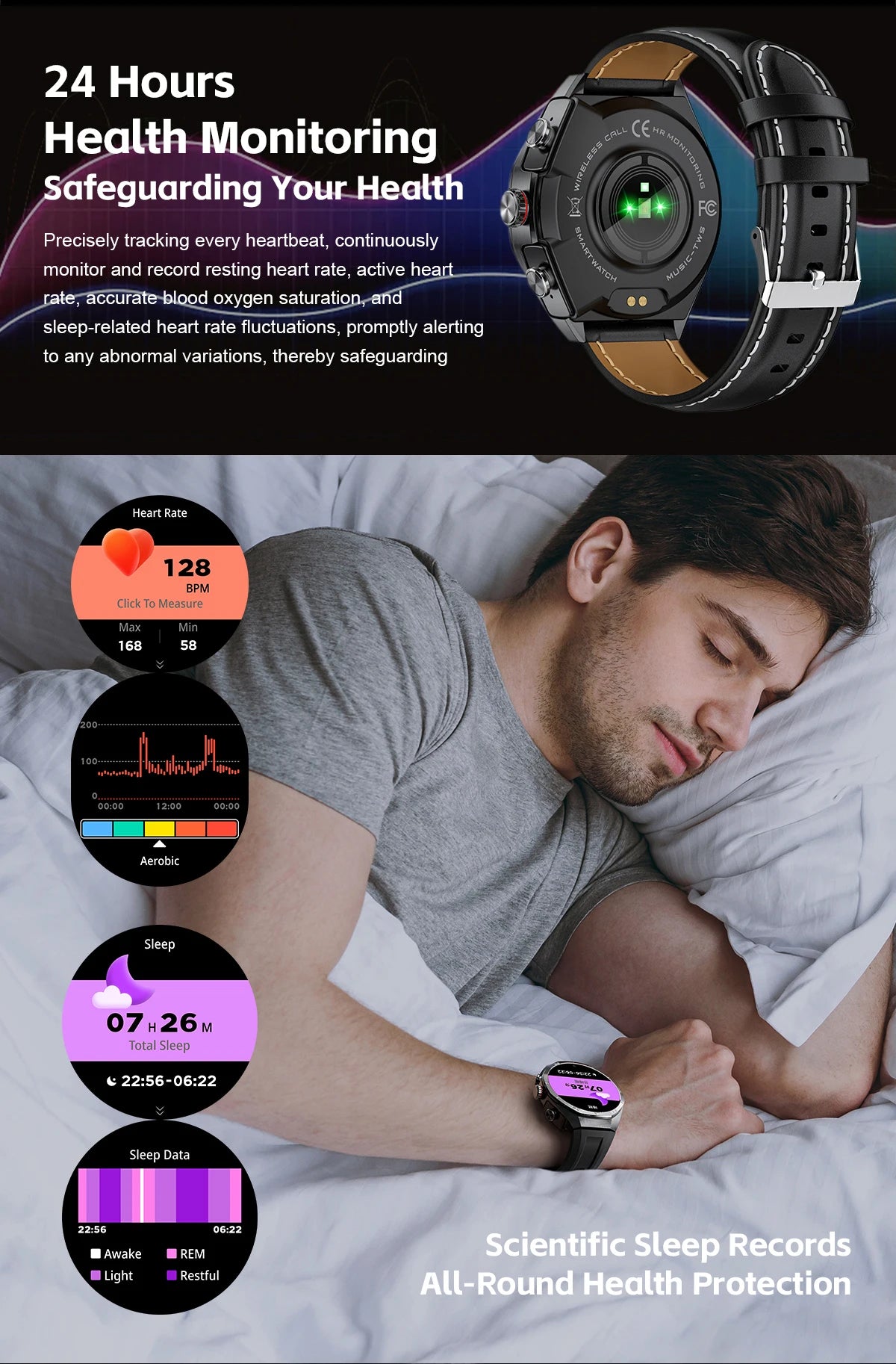 Đồng Hồ Thông Minh TWS 2in1 Chống Nước IP67 Bluetooth