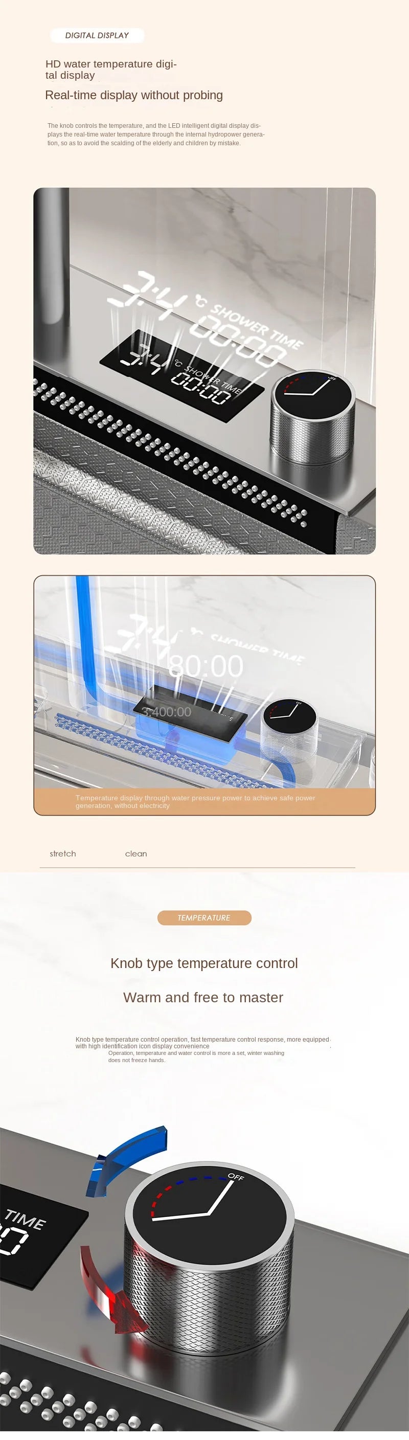 Gunmetal Gray Smart Sink LED Temperature With Faucet