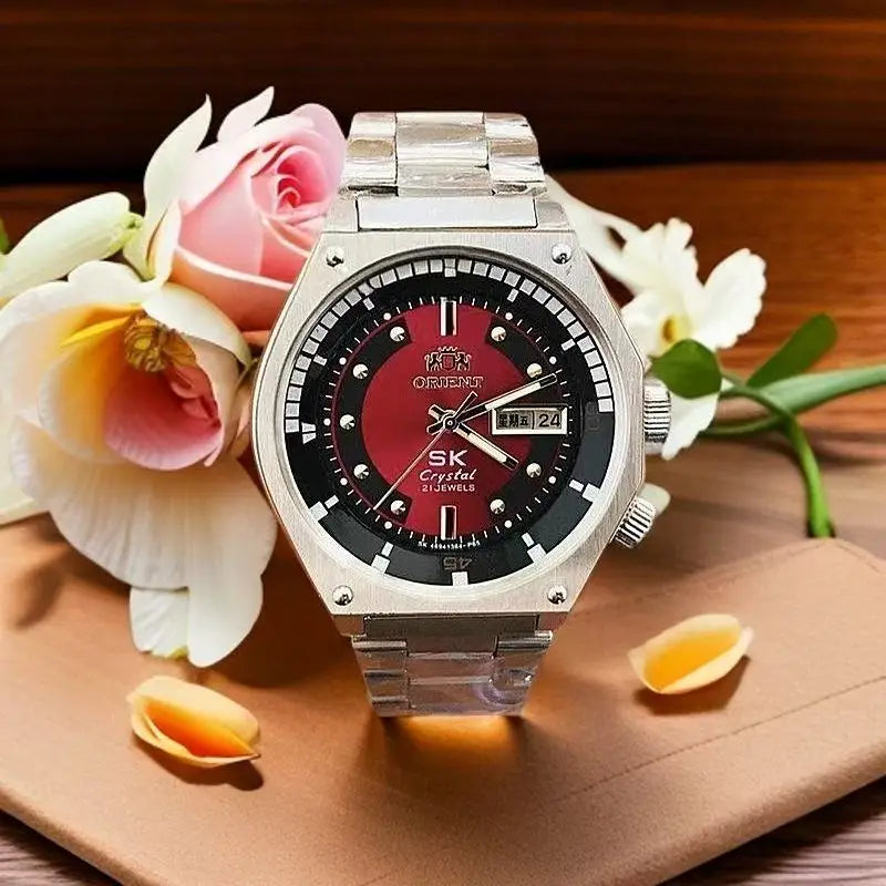 Đồng hồ cơ nam Orient lộ máy, dạ quang, chống nước