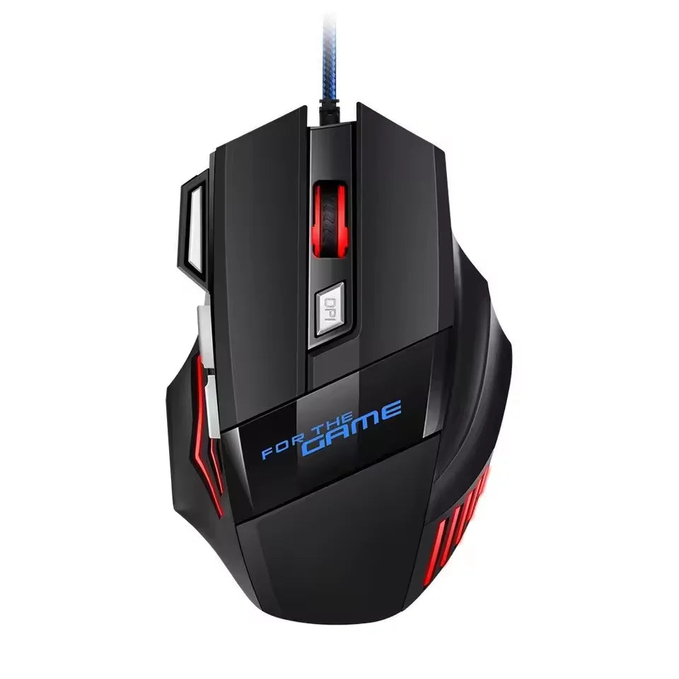 USB Wired Gaming Mouse 7-Color Backlight 5500 DPI Adjustable Optical Mice Ergonomic Computer Mouse for Desktop Laptop PC Gamer